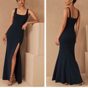 BHLDN Adena dress in Midnight Blue